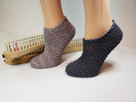 Loom Knitting Pattern Squishy Slipper Socks Ankle Socks Teens Woman Knit Pdf Instant Download Only Loom Knitting Pattern Squishy Slipper Socks Ankle Socks Teens Woman Knit Pdf Instant Download Only