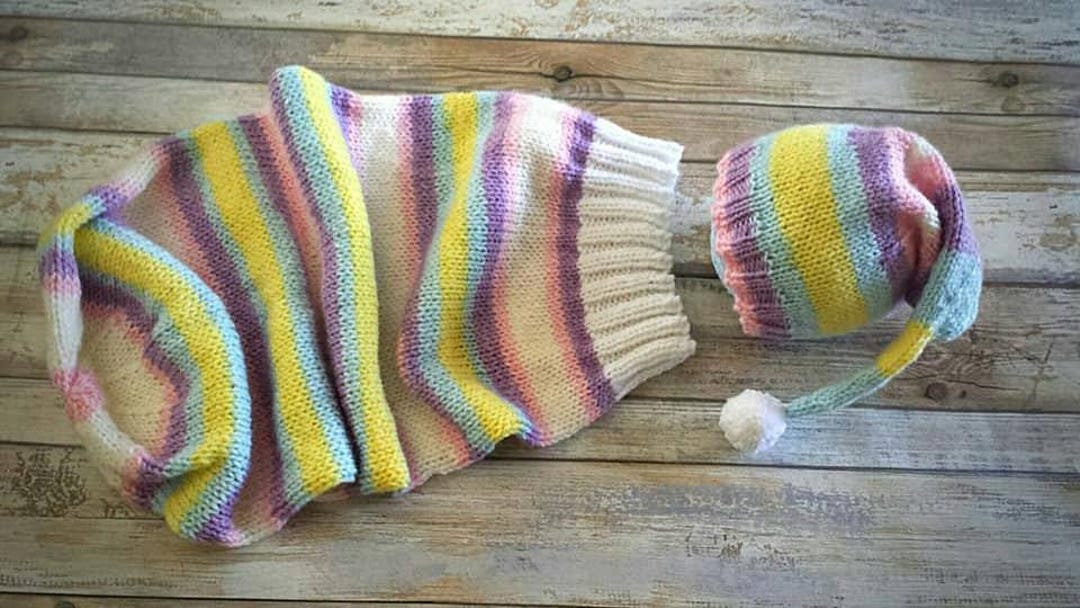 Loom Knit Baby Bunting & Stocking Hat Pattern (PDF Download) - Etsy