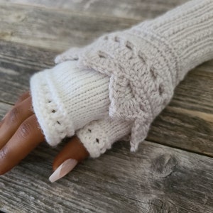 LOOM Tiara Fingerless Gloves / Fine & Small Gauge Loom / Women's Gift Idea / Loom Knitting Pattern PDF Instant Download ONLY image 10