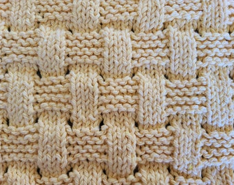 LOOM Basketweave Square / dishcloth / wash cloth / Spring / Summer / Afghan Square / Loom Knitting Patterns PDF Instant Download ONLY