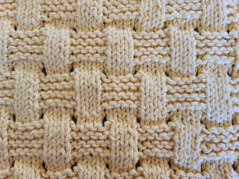 LOOM Basketweave Square / dishcloth / wash cloth / Spring / Summer / Afghan Square / Loom Knitting Patterns PDF Instant Download ONLY image 1