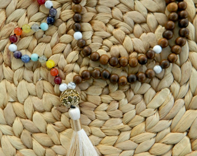 Featured listing image: Chakra Strengthening Handmade Beaded Crystal Mala