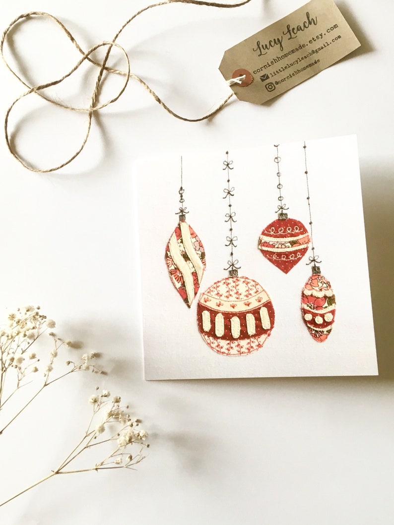 Christmas Card Textile Art Print From Original Artwork Etsy UK
