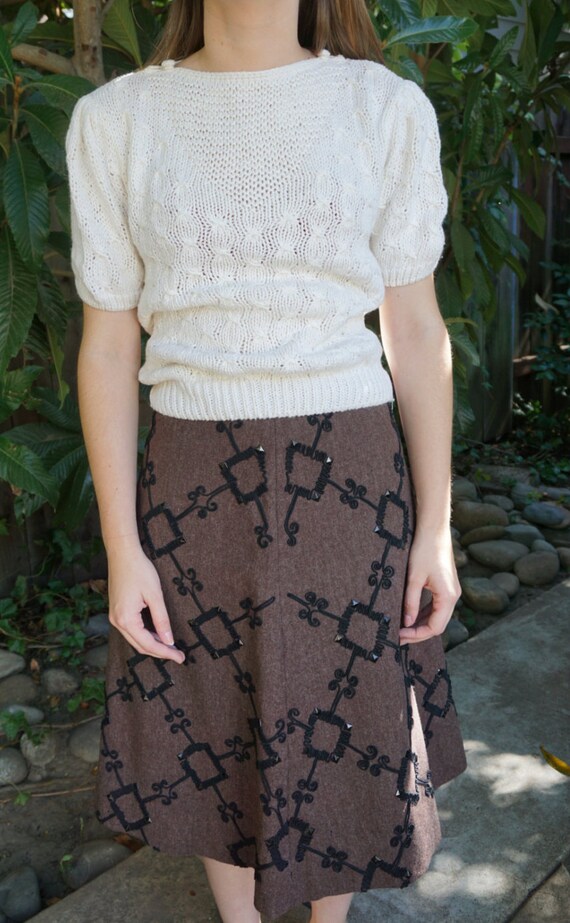 Vintage 1940s Carolyn Schnauzer Skirt • 1940s Skir