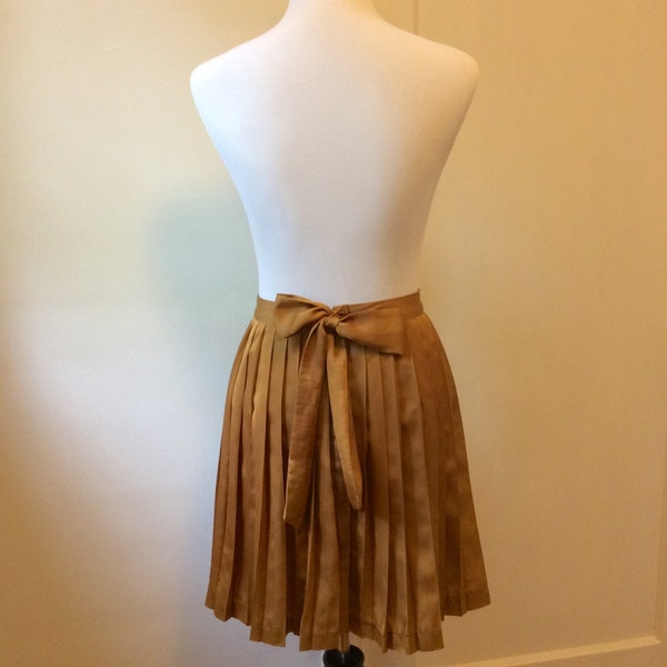 Vintage Gold Pleated Skirt