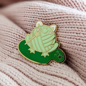 Hard Enamel Pin Magical Ms. Frog-It Cloisonné Project Bag Pin image 1