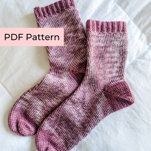 Crochet PATTERN The Stitchery & Co. Classic Socks Beginner Crochet Socks with Ribbing Instant Download PDF image 1