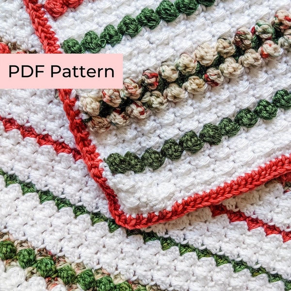 Crochet PATTERN | The Noel Blanket | Easy Crochet Christmas Blanket Pattern | Instant Download PDF