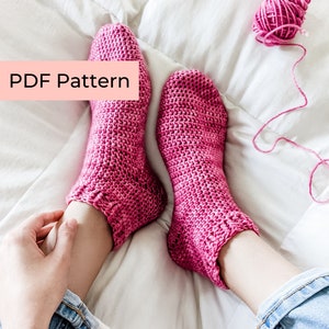 Crochet PATTERN The DK Classic Socks Easy Crochet Socks with Ribbing Instant Download PDF image 1