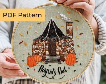 Embroidery PATTERN | 8-In. The Gamekeeper’s Hut | Magical World Embroidery Collection | Instant Download PDF