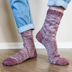 Crochet PATTERN The Stitchery & Co. Classic Socks Beginner Crochet Socks with Ribbing Instant Download PDF image 8