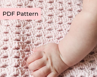 Crochet PATTERN | The Nori Blanket | Shell Stitch Baby Blanket | Instant Download PDF