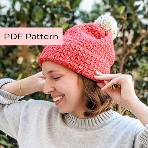 Crochet PATTERN | The Noel Hat | Beginner Crochet Christmas Beanie Pattern | Instant Download PDF