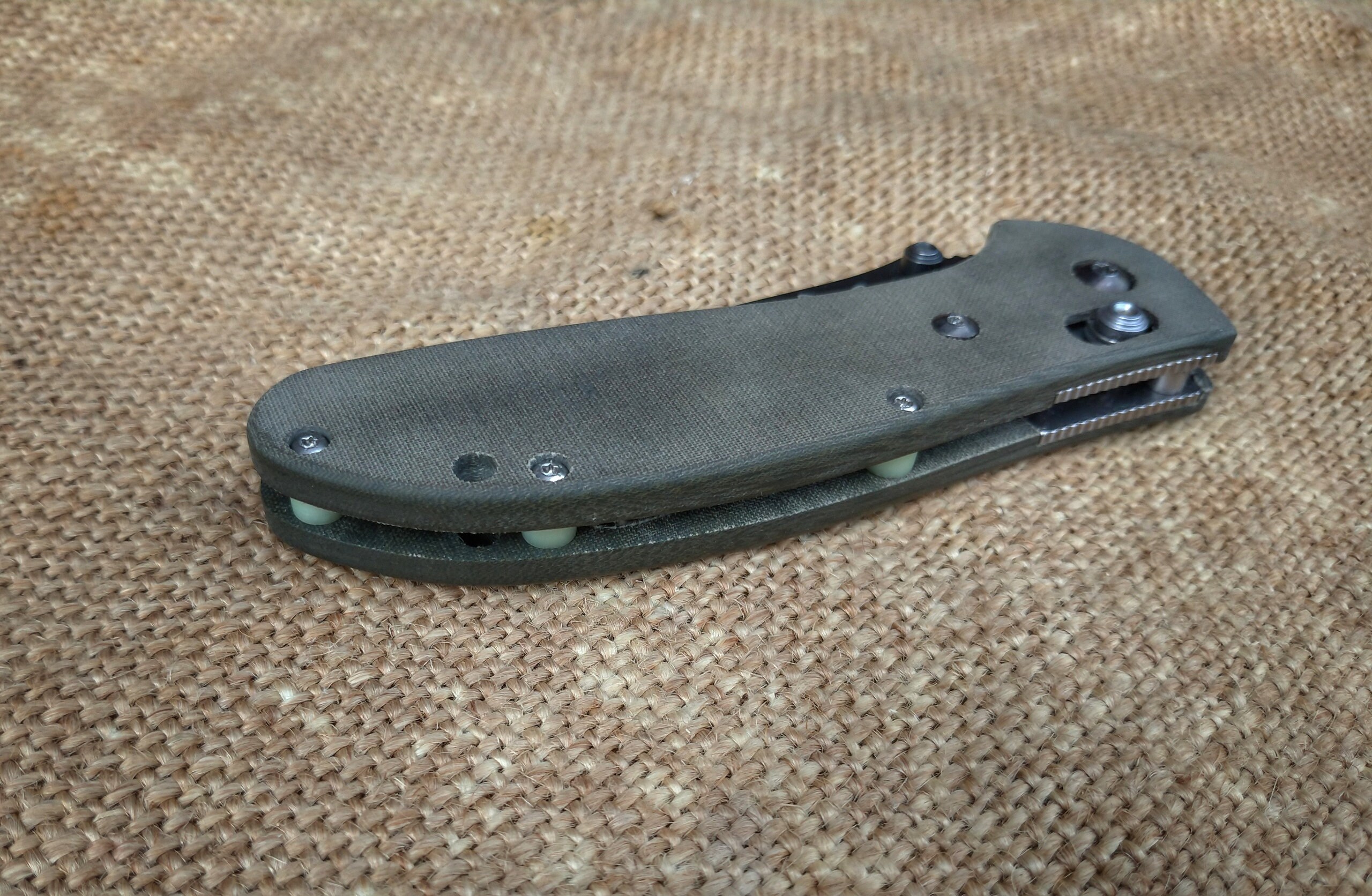 OD Green linen micarta custom scales for Benchmade Griptilian Etsy