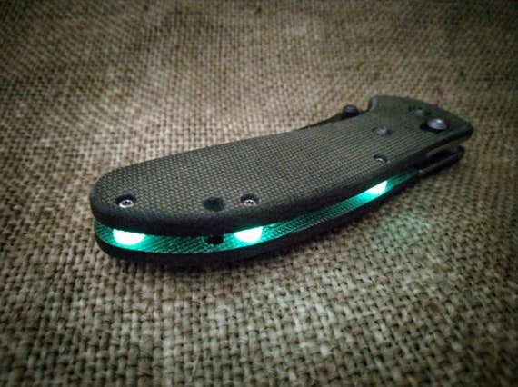 Micarta Knife Custom Scales With Glow In Dark Standoff For Benchmade Griptilian 550 551 552 553 V20