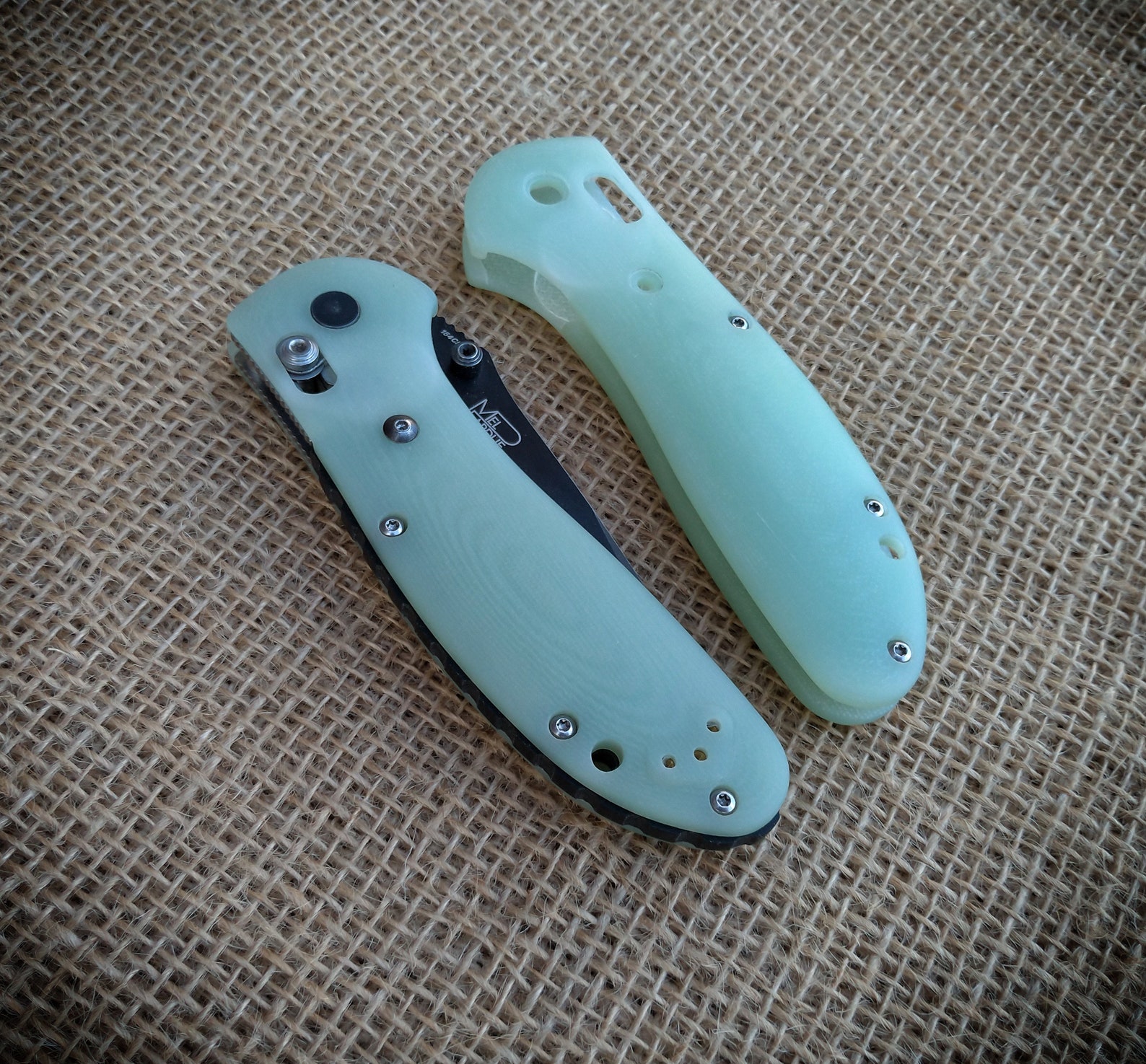 Natural jade jhost G10 custom scales for Benchmade Etsy