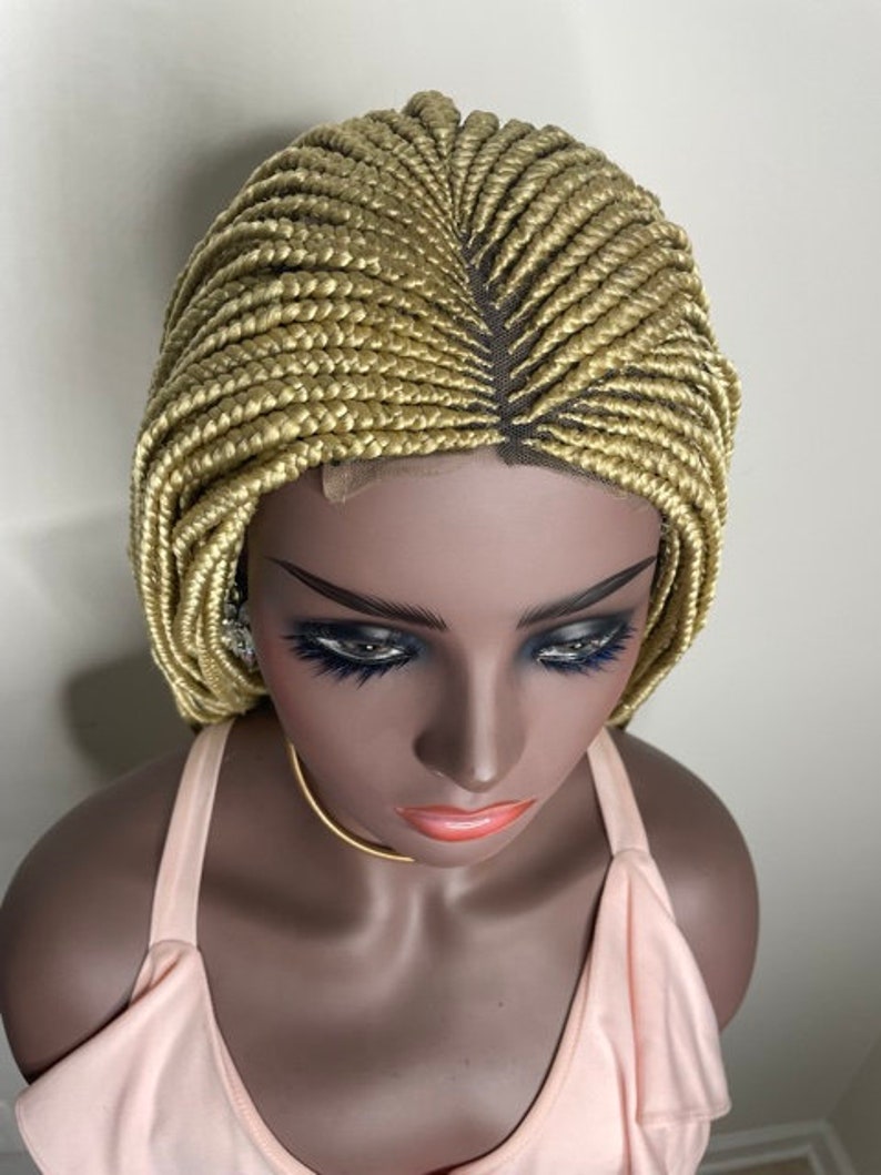 Braided Lace Front Wig Lemonade Braids 613 Platinum Blonde Etsy