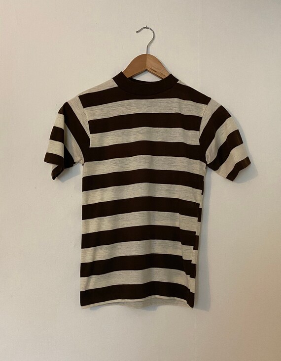 Vintage 1960s 1970s Striped T-shirt 50s