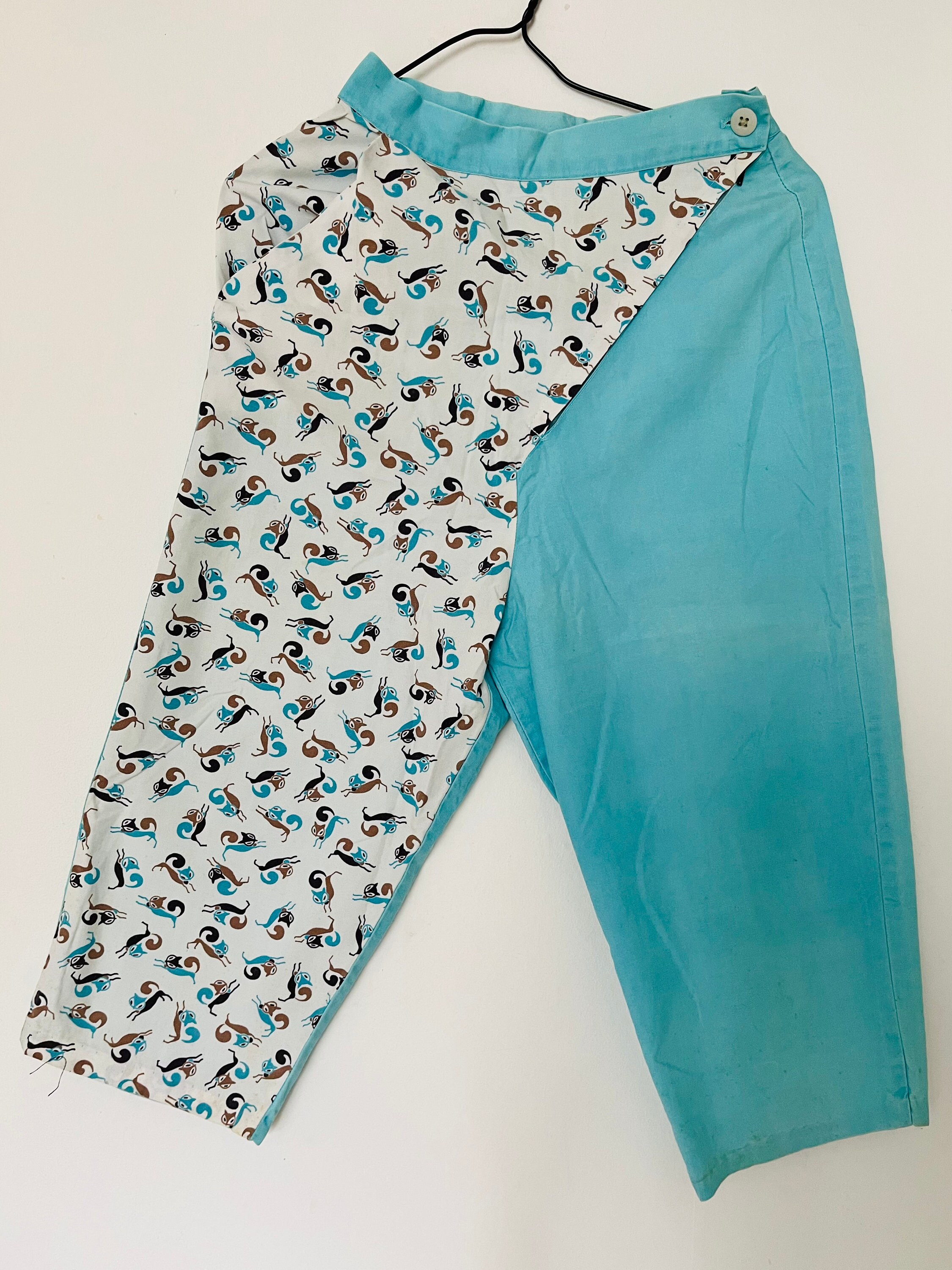 Vintage 1950s Novelty Squirrel Print Capris Capri Shorts Clamdiggers Etsy