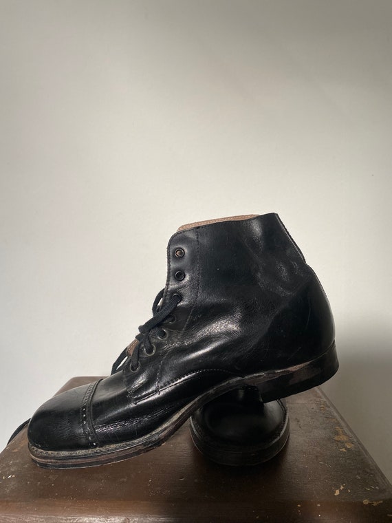 Vintage 1930s 1940s Deadstock Boys Work Boots