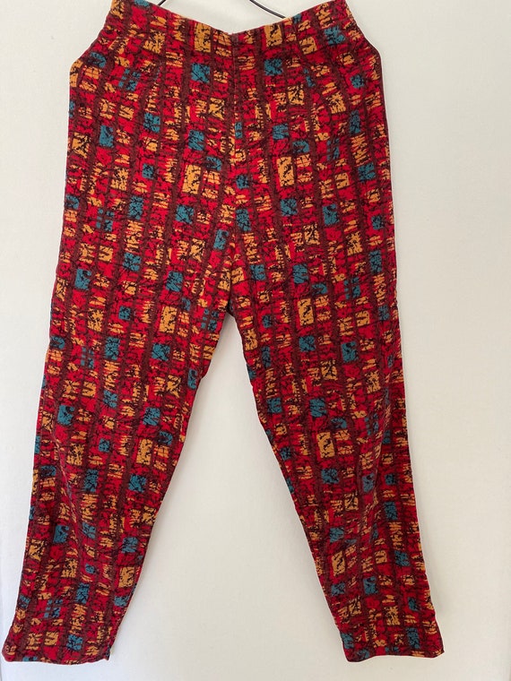 Vintage 1950s Corduroy Atomic Multicolored Cigaret
