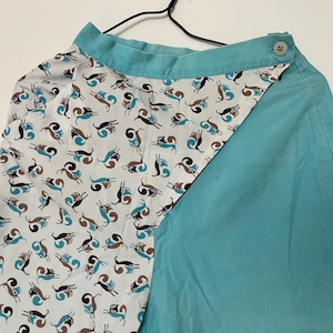 Vintage 1950s Novelty Squirrel Print Capris Capri Shorts Clamdiggers