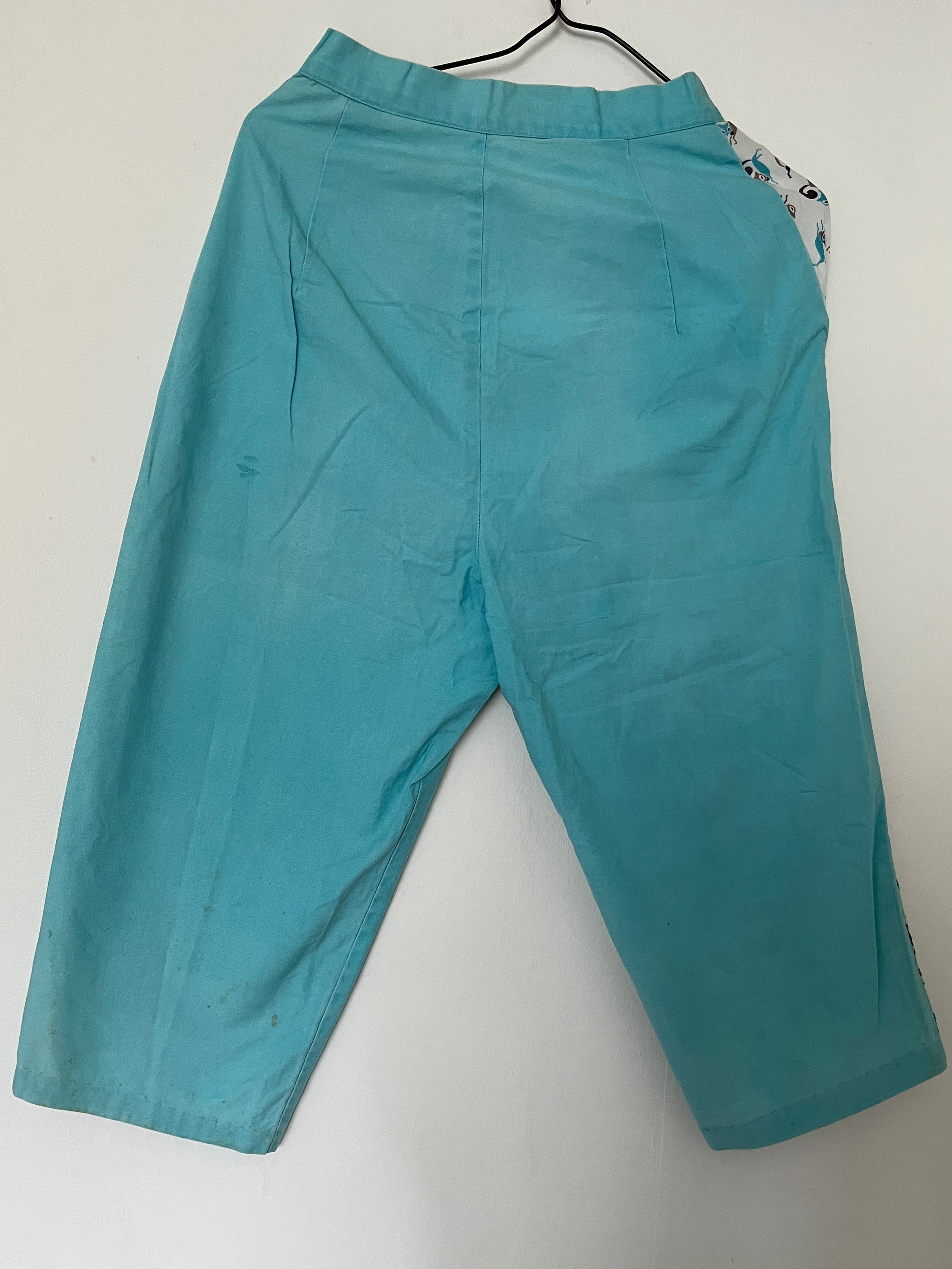 Vintage 1950s Novelty Squirrel Print Capris Capri Shorts Clamdiggers Etsy