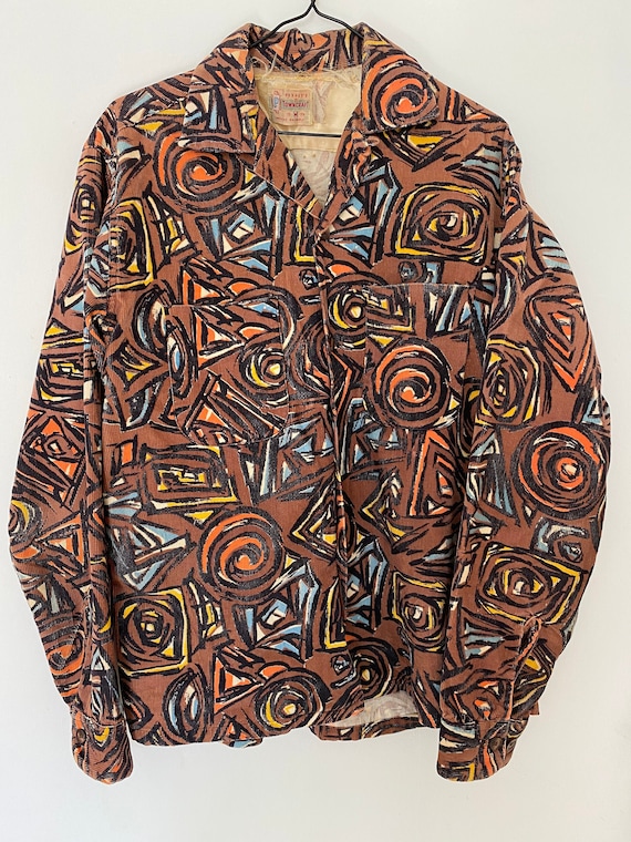 RARE Vintage 1950s PENNEYS Towncraft Abstract Prin