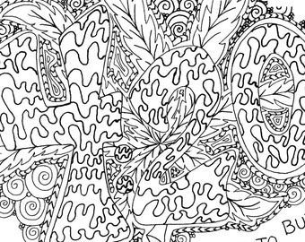 Download I Don't Do Drugs I Smoke Weed Adult Coloring Page by | Etsy