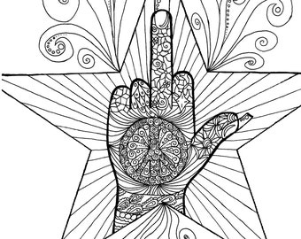 Motherfucker Adult Coloring Page by The Artful Maker | Etsy