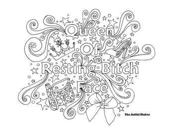 Adult Humor Coloring Etsy
