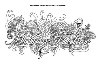 wtf adult coloring pagethe artful maker