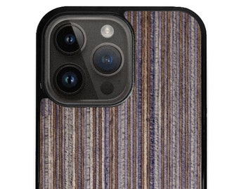 Black Recycled Skateboards - Real Wood Phone Case - case for iPhone 15, iPhone 14 Pro Max, 13 Mini, 12 Pro Max, Samsung S24, S23, Pixel 6, 7