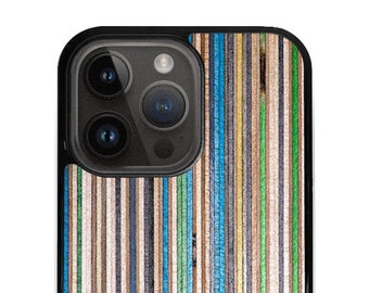 Wood Phone Case from Recycled Skateboards - For iPhone 15, 14, 13, 12, 11, XR, Pro Max, Wooden Pixel 6, 5, Samsung Galaxy S22, S21, Ultra