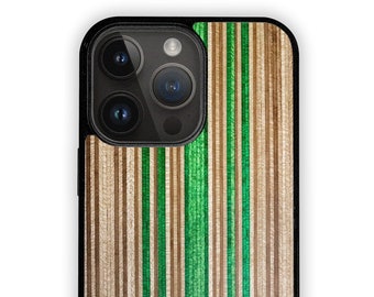 Greenly wood Recycled Skateboards iPhone case iPhone 15, 14, 13, 12, 11, Pro, Pro Max, Plus, Samsung S24, S23, S22, Ultra, Google Pixel 7, 6