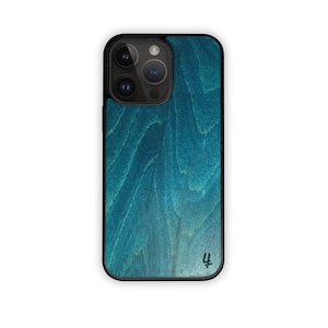 Blaue iPhone Hülle - Skateboard Holz - MagSafe kompatibel für iPhone 16 Pro Max, 15 Pro, 14, 14 Pro Max, 13 Pro Max, 12, 11, XS, X, XR, 7, 8