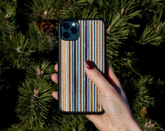 Wood phone case from Recycled Skateboards for 15 Pro, 14, Max, 13, 12, 11 Pro , 8 plus, 7 plus, 13 Pro, 7, 8, 6s, 6 wooden mens phone case