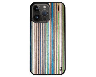 Recycled Skateboards iPhone case for 15, 14 Pro, 13, 12 Pro Max, 11, XR, SE 2022, 8 plus, 7 plus, 14 mini, 6s, Xs Wooden case, Wood Pixel 6