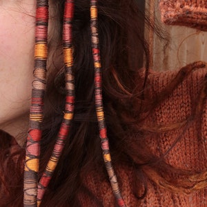 Atebas amovible personnalisable automne accessoire de cheveux et de dreadlocks atebas couleurs marron, orange, vert image 7