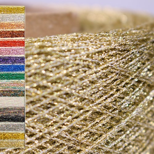 Metallic Yarn Shine Crochet Glitter Lurex Sparkle Lame Yarn Etsy