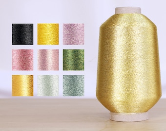 Viscose Rayon Metallic Glitter Shiny Cone Yarn Machine Knit Hand Knit Crochet Craft Weave Yarn