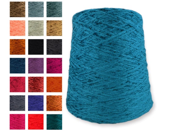 1 lb Rayon Chenille Yarn Multi-Color Variegated White Base 1300 YPP 1 lb