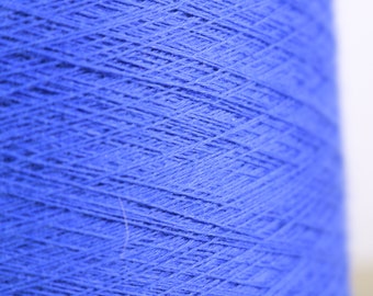 Blue Cotton Cone Yarn 100g Ball 30/3 NE 3/50 NM 8400 YPP Italian Machine Hand Knit Crochet Fiber Arts Weave Tapestry Embroidery Textiles Sew
