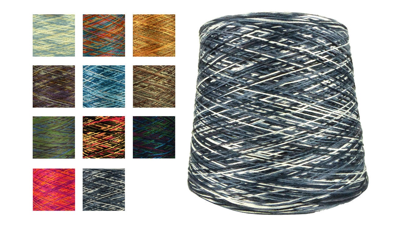 Bamboo Viscose Cone Yarn 30s/2x6 Variegated Rainbow Etsy