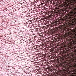 Metallic Yarn 3 Ply 3500 YPP Shine Glitter Lurex Sparkle Lame Novelty Thread Knit Crochet Craft Weave Fiber Arts Tapestry Crewel Needlepoint Pink