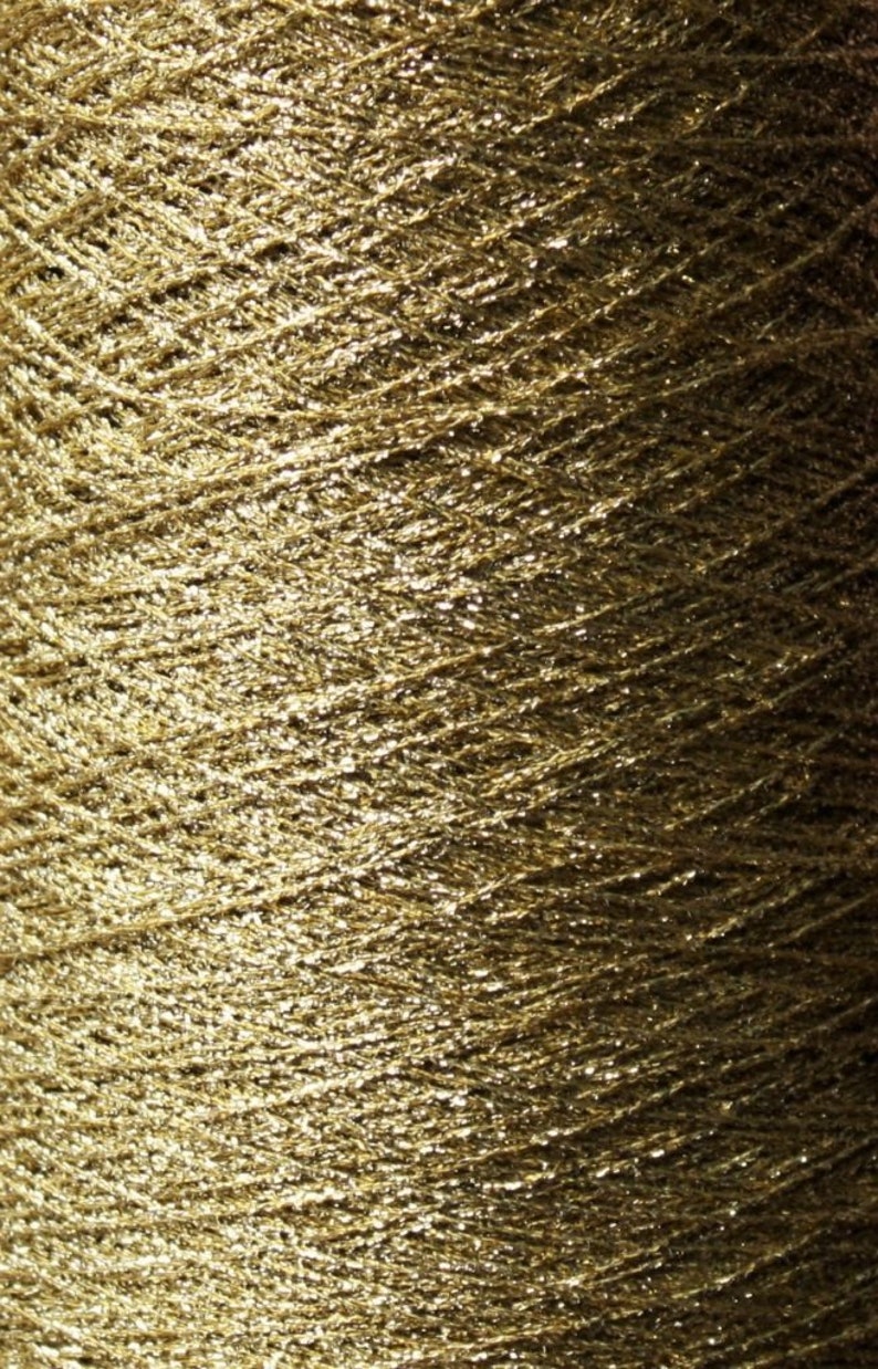 Metallic Yarn 3 Ply 3500 YPP Shine Glitter Lurex Sparkle Lame Novelty Thread Knit Crochet Craft Weave Fiber Arts Tapestry Crewel Needlepoint Gold