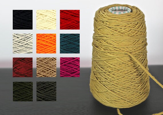 wool yarn on cones