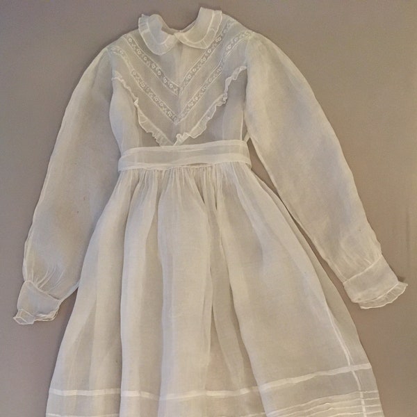 Antique First Communion dress, with bow-belt