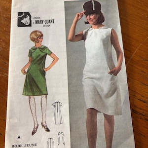 Mary Quant sewing pattern, original from the 1960s
