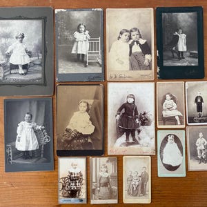 Children's portraits from America, photo's, 19th century